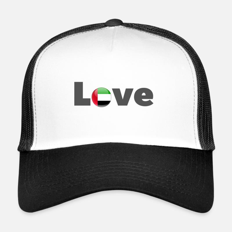 Aimer Arabie saoudite - Casquette trucker  - blanc/noir