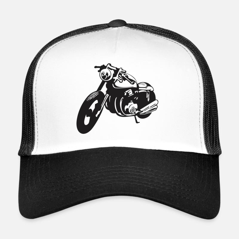 motorcycle - Trucker Cap - white/black