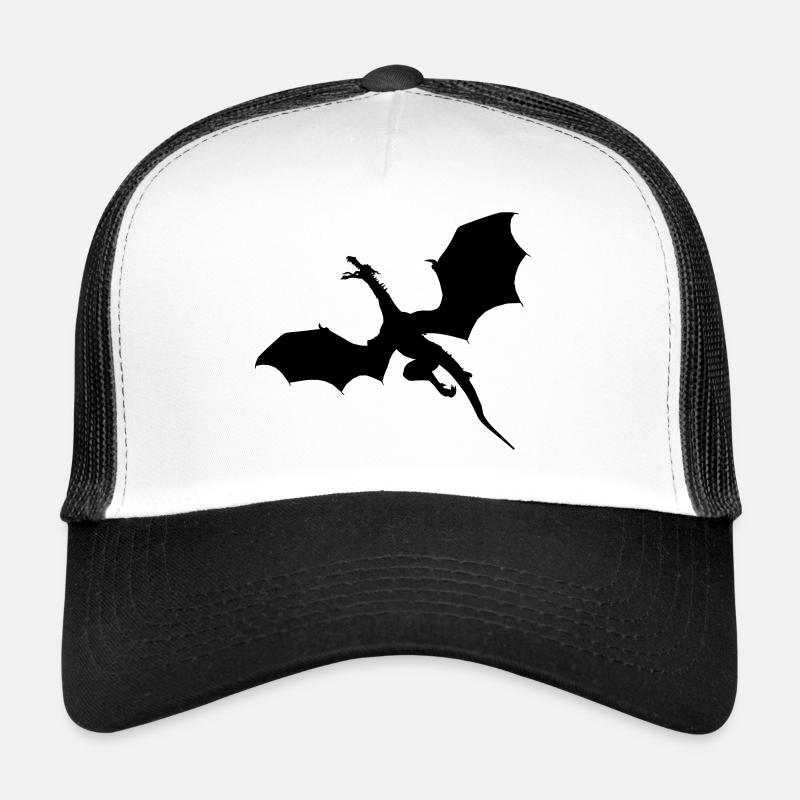 Flying dragon - Casquette trucker  - blanc/noir
