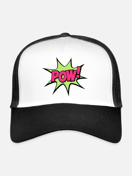 POW - Casquette trucker - blanc/noir