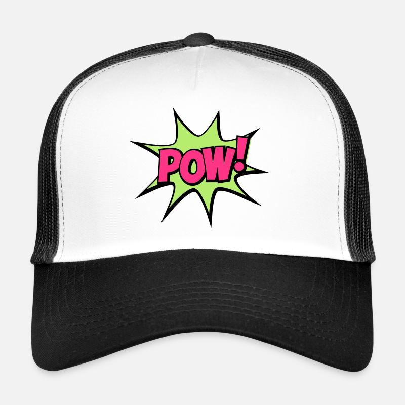 POW - Casquette trucker  - blanc/noir