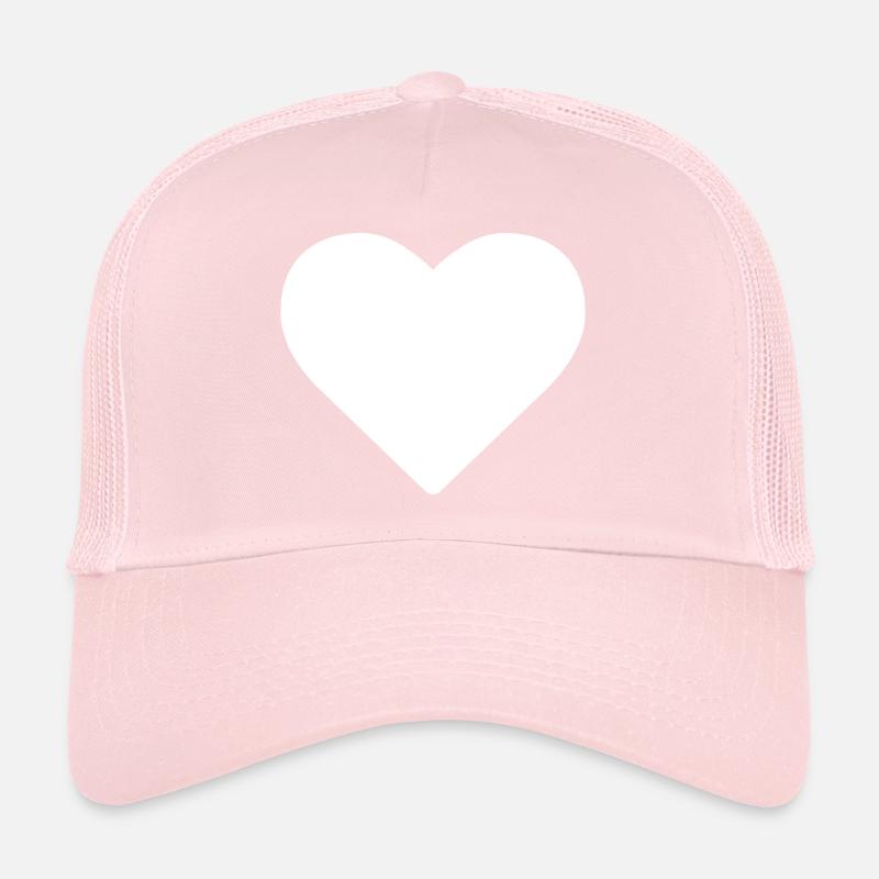 Weißes Herz Trucker Cap