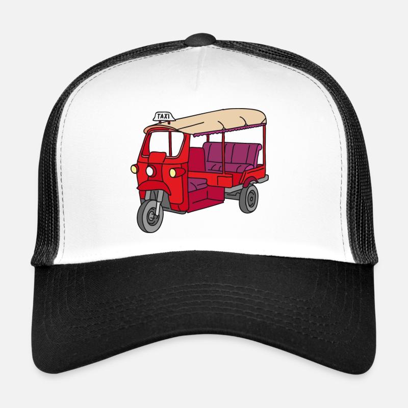Red Tuktuk or autorickshaw Trucker Cap