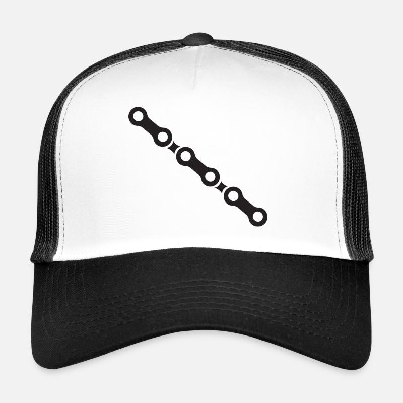 Fahrrad Kette - Trucker Cap - Weiß/Schwarz