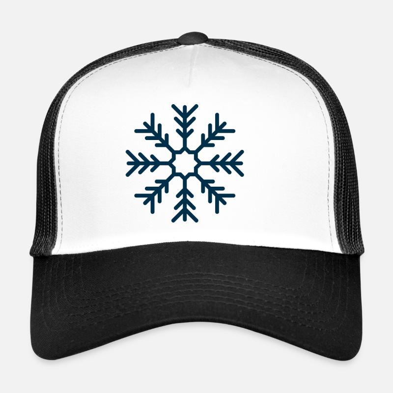 Flocon de neige - Casquette trucker - blanc/noir
