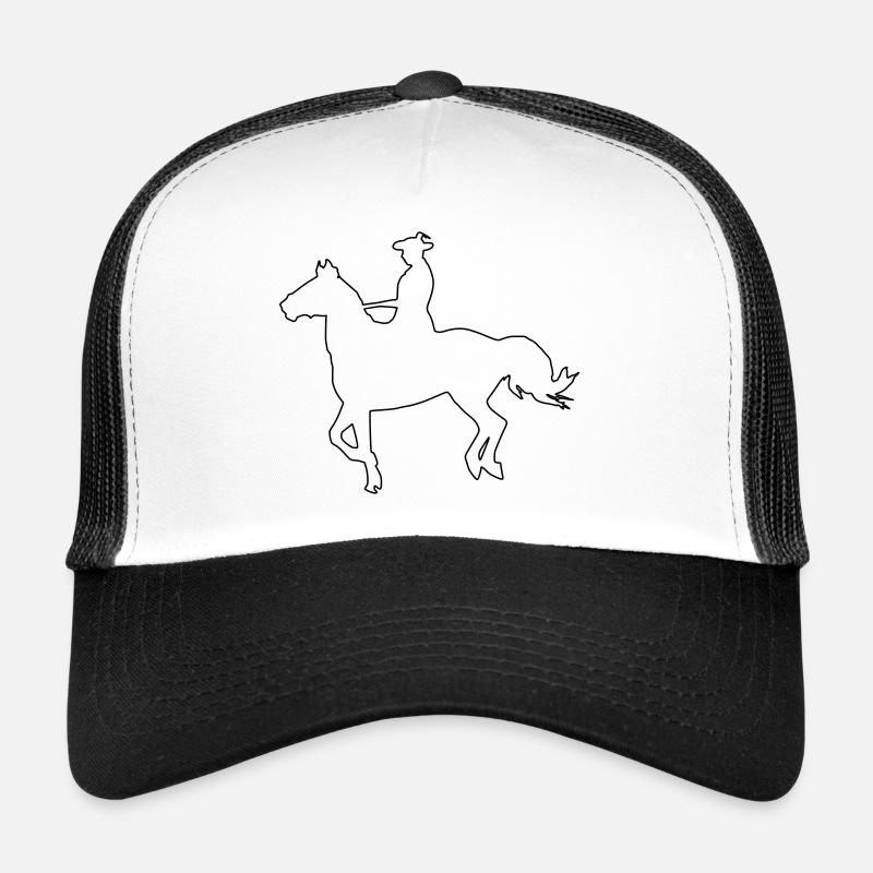 Cheval avec cavalier traditionnel Oneline Minimal Casquette trucker 