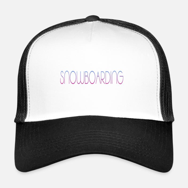 Snowboarding - Trucker Cap - Weiß/Schwarz
