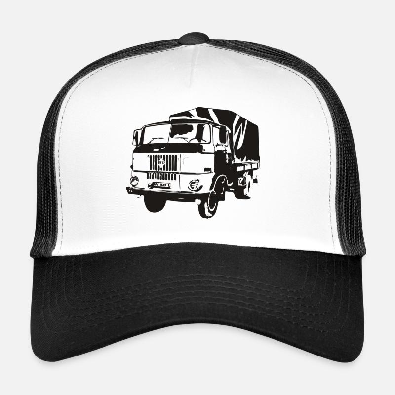 W50 Pritsche IFA LKW - Trucker Cap - Weiß/Schwarz