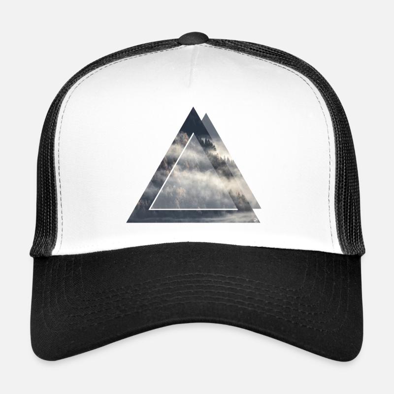triangle - Casquette trucker  - blanc/noir