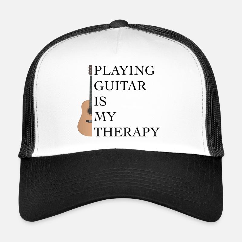 Guitar - Playing guitar is my therapy Trucker Cap