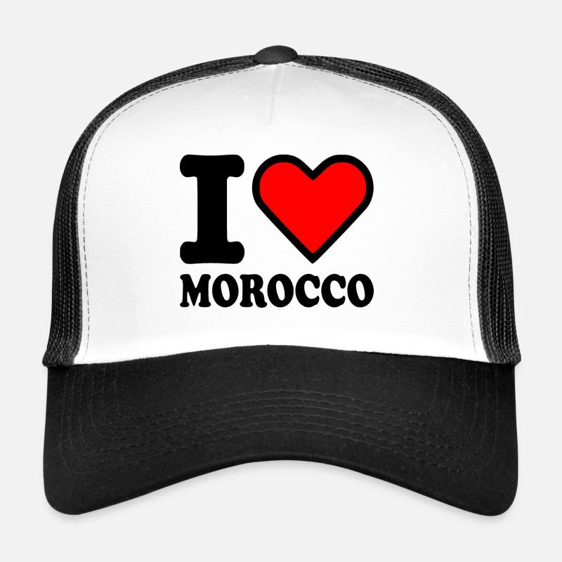 I love morocco - Casquette trucker - blanc/noir