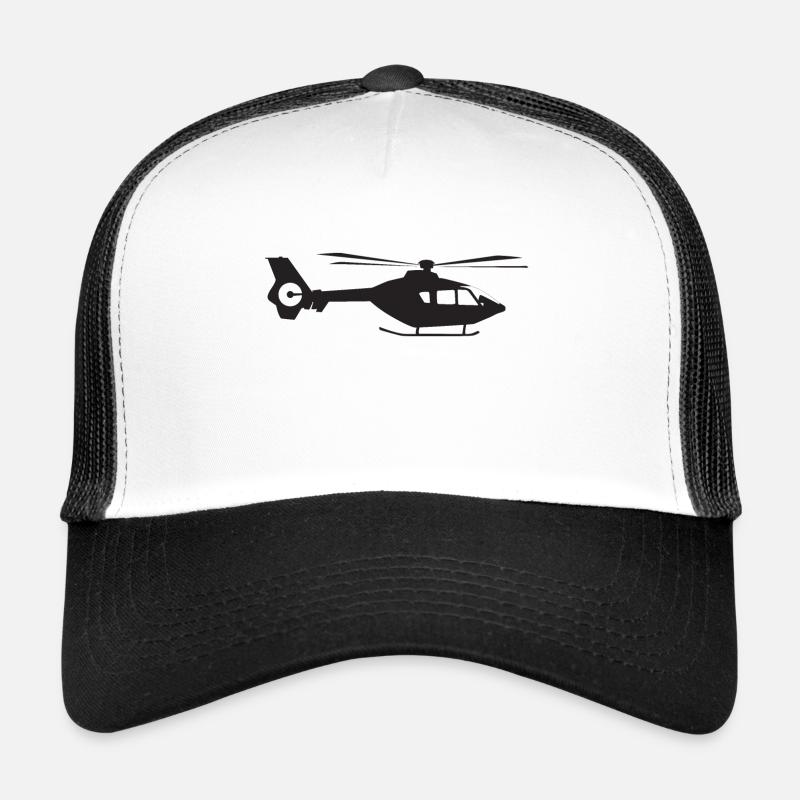 Vue latérale de l'hélicoptère Casquette trucker 
