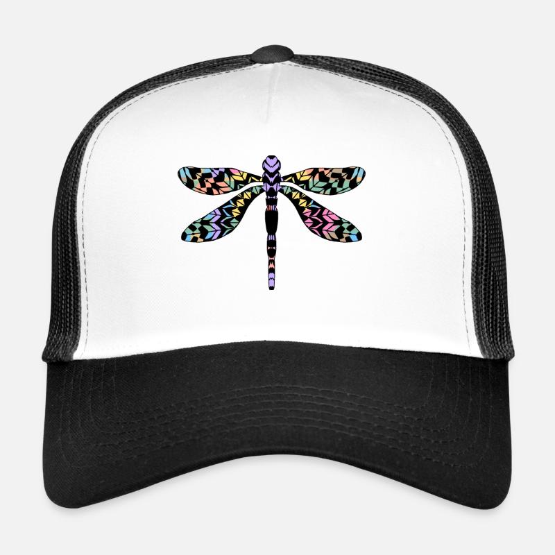 Libellule - Casquette trucker  - blanc/noir