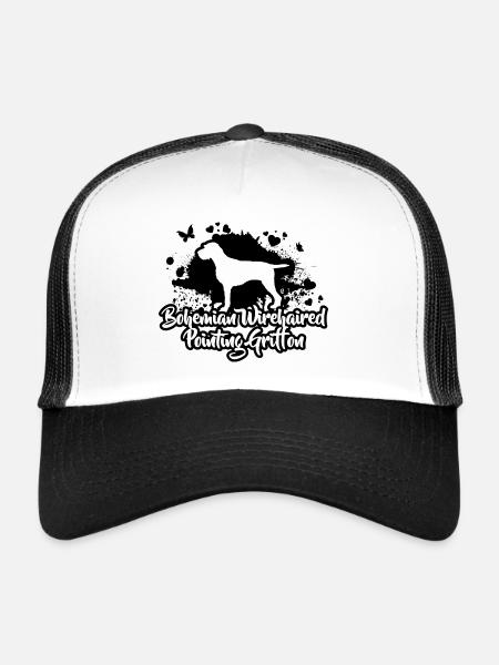 BOHÊME GRIFFON POINTANT GRIFFON Chien Wilsigns - Casquette trucker  - blanc/noir - Devant