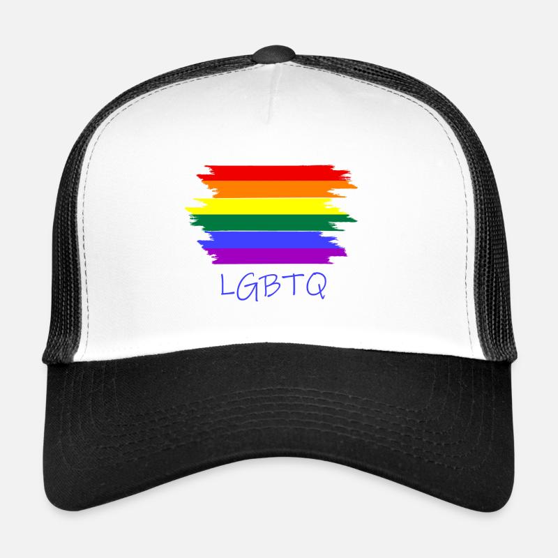 lgbtq - Trucker Cap - Weiß/Schwarz