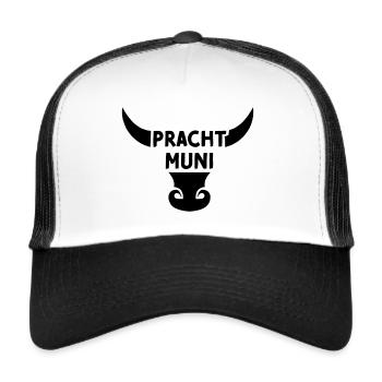 Prachtmuni - Trucker Cap - Weiß/Schwarz - Vorne