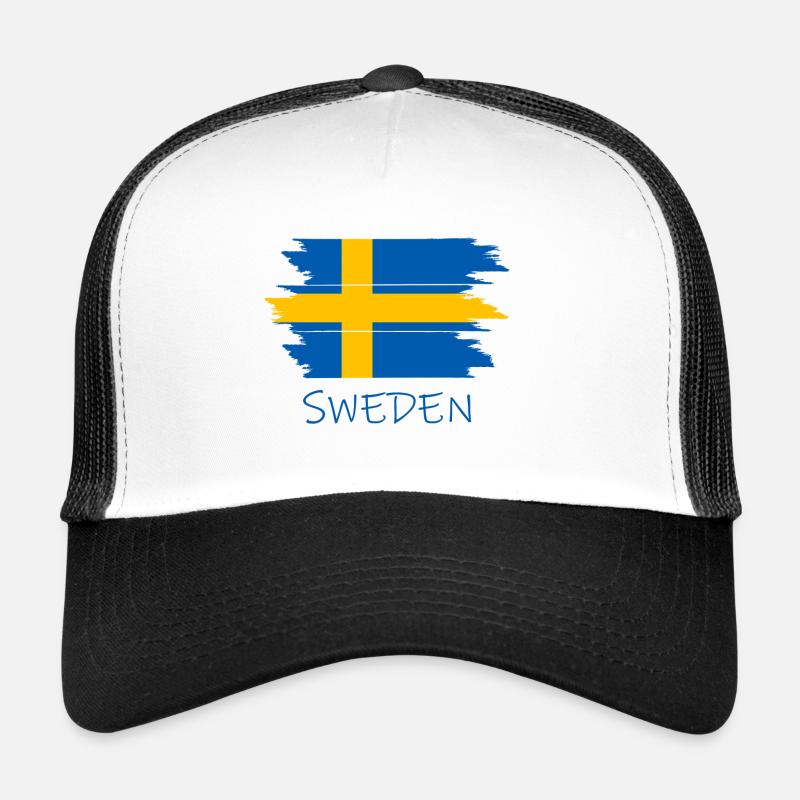 Schweden Sweden - Trucker Cap - Weiß/Schwarz