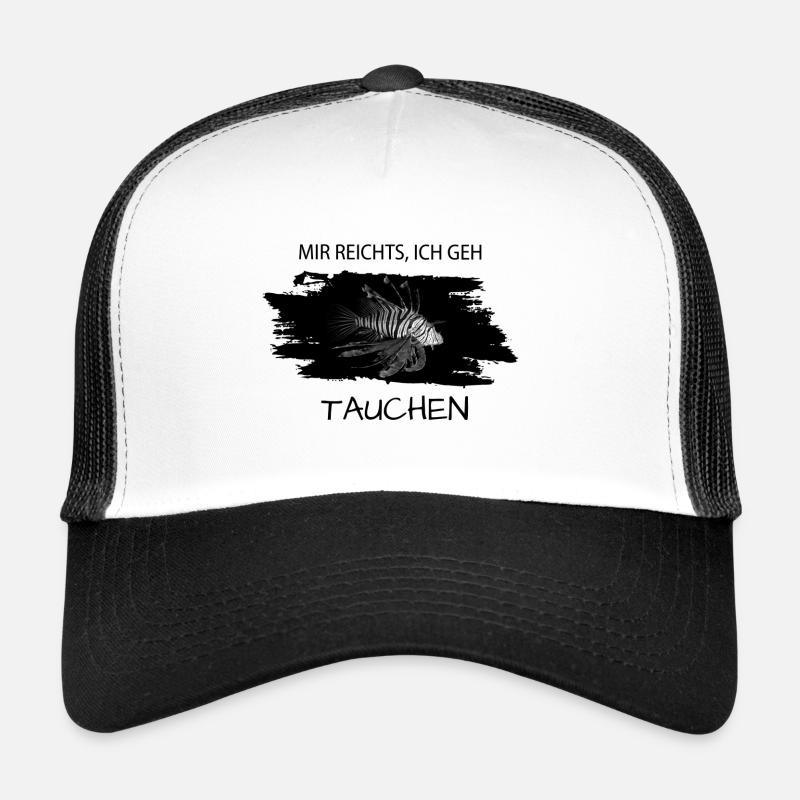 Tauchen Diving Rotfeuerfisch - Trucker Cap - Weiß/Schwarz