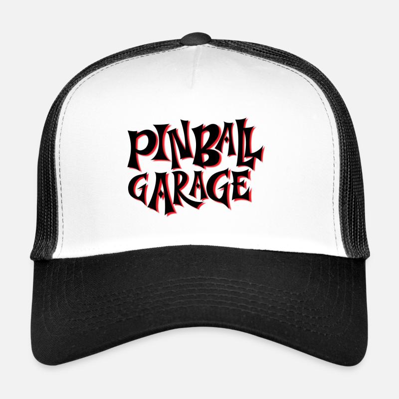 Lettrage effrayant Pinball Garage Casquette trucker 