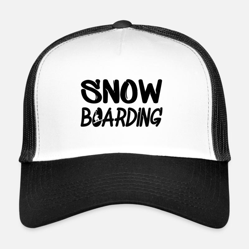 snowboarding boarder boarding - Trucker Cap - Weiß/Schwarz
