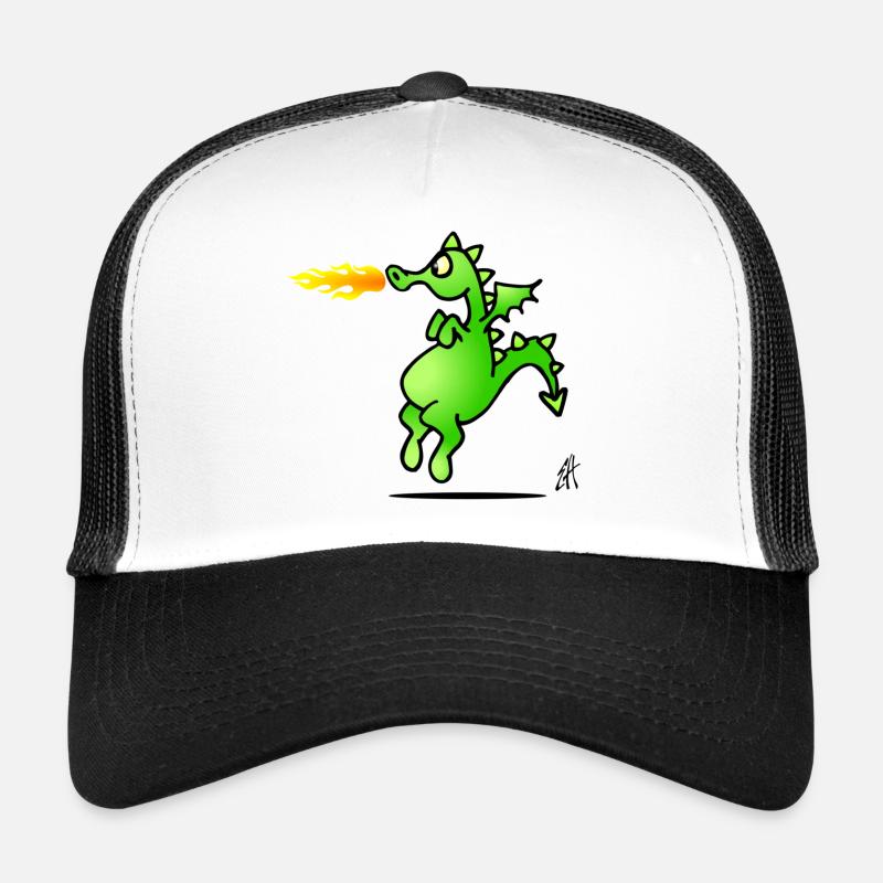 Drachen - Trucker Cap - Weiß/Schwarz
