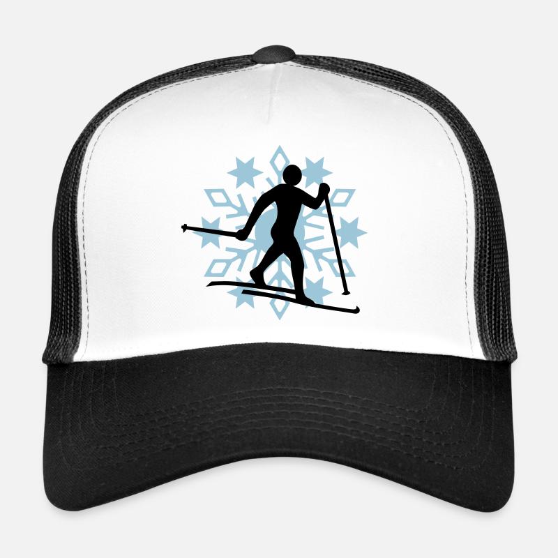 Langläufer Schneeflocke Trucker Cap