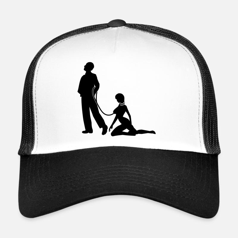 Frau an der Leine Junggesellen - Trucker Cap - Weiß/Schwarz