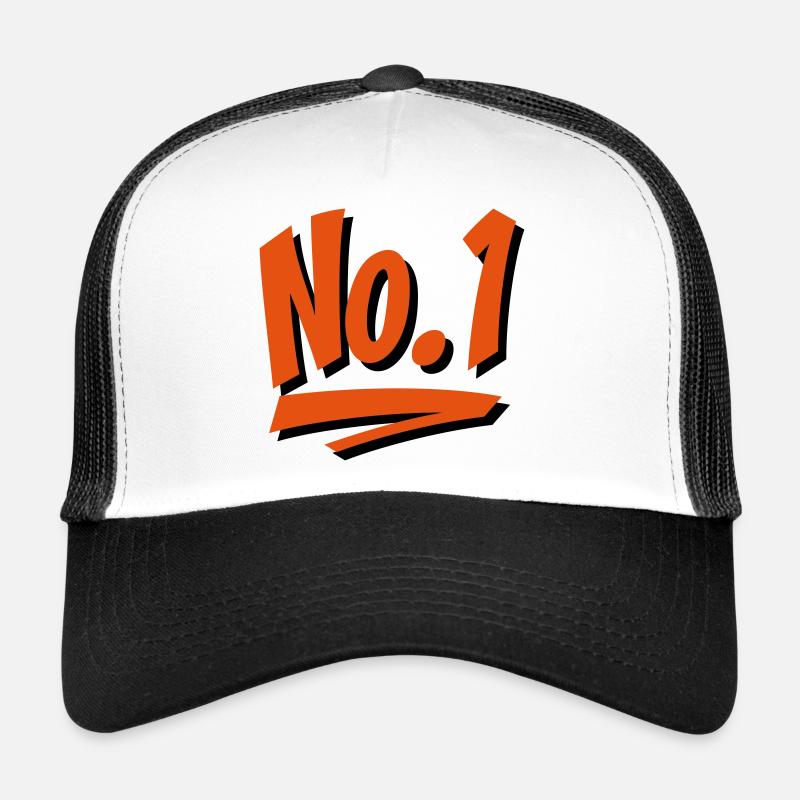 2541614 15510229 Nummer 1 - Trucker Cap - Weiß/Schwarz