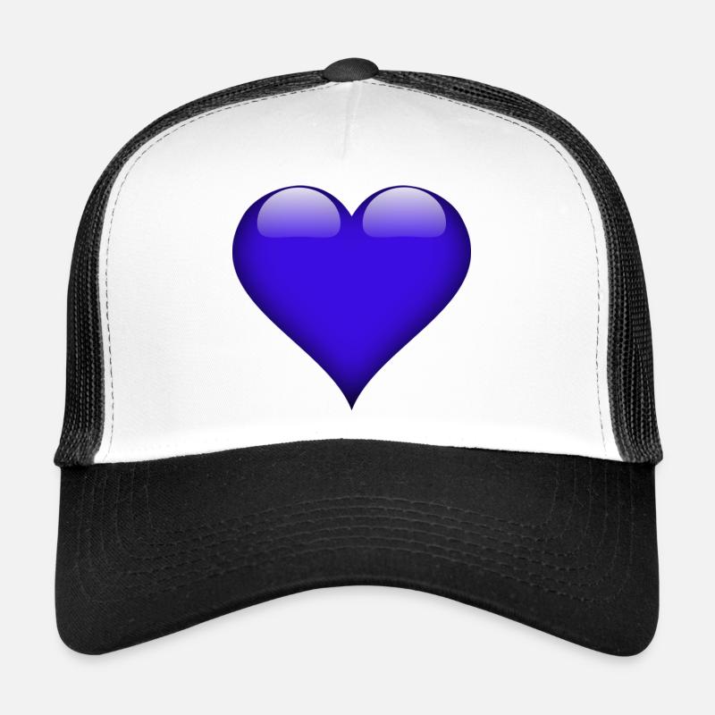 Glänzendes Blauherz Trucker Cap