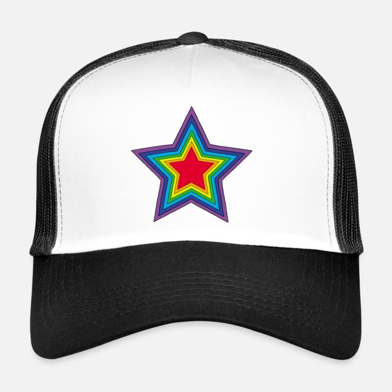 Rainbow star Trucker Cap