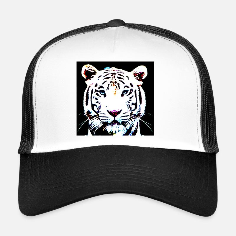 Tigre blanc Casquette trucker 