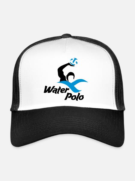 water-polo - Casquette trucker  - blanc/noir - Devant