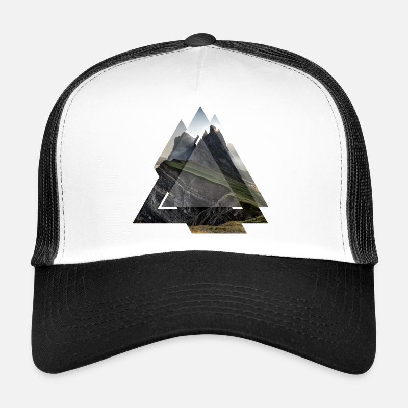 Triangle geometry landscape Dolomites Trucker Cap