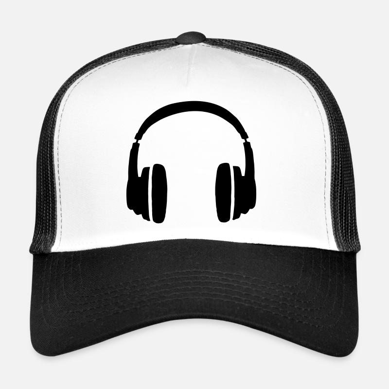 DJ Casque - Casquette trucker  - blanc/noir