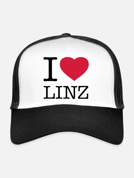 I LOVE LINZ Austria Österreich - Trucker Cap - white/black - Front