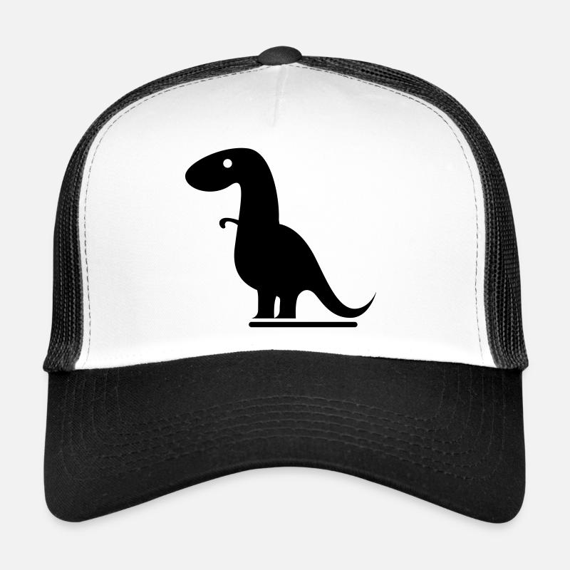 Dinosaurier - Trucker Cap - Weiß/Schwarz