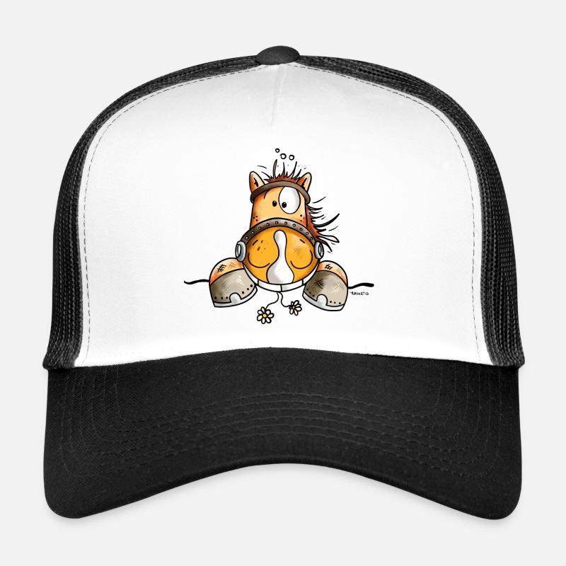 Drôle Cheval - Casquette trucker  - blanc/noir
