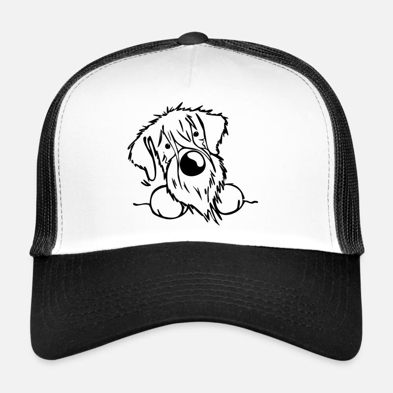 Schnauzer - Casquette trucker  - blanc/noir