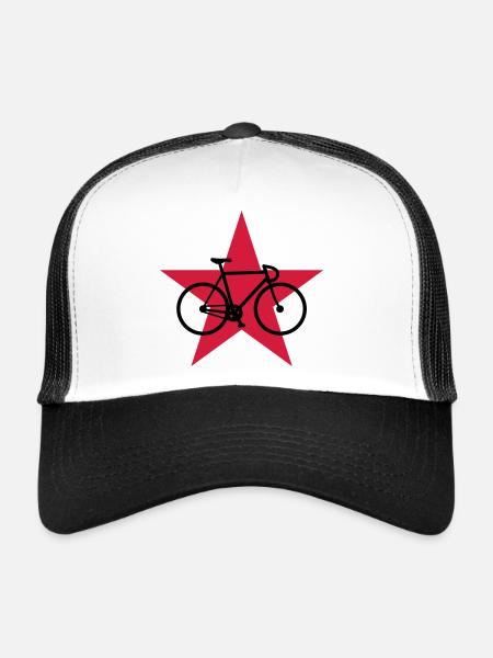 Cyclisme / Cycliste / Vélo / VTT / BMX - Casquette trucker  - blanc/noir - Devant