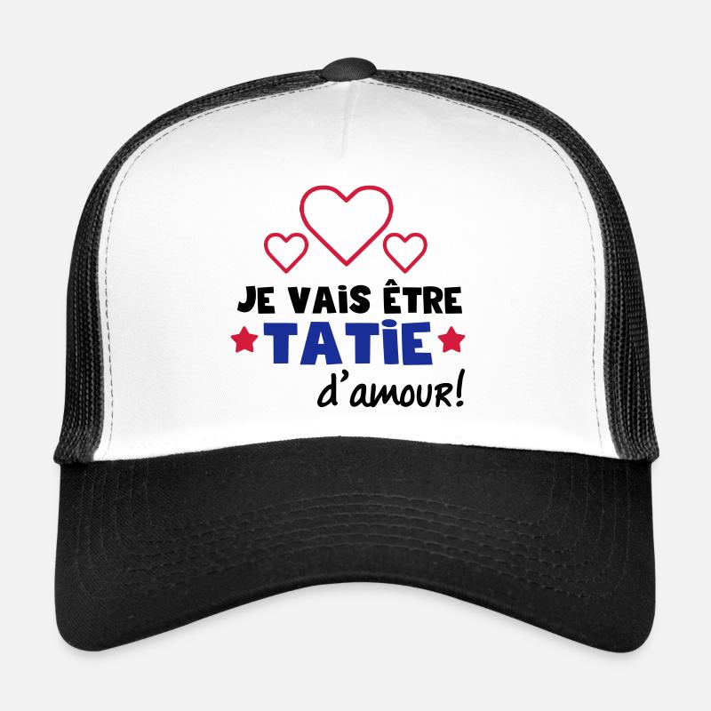 tatie d'amour - Casquette trucker  - blanc/noir