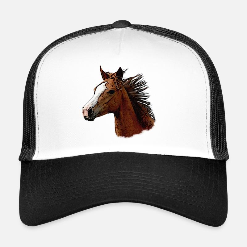 Cheval face de côté, beaux chevaux Casquette trucker 