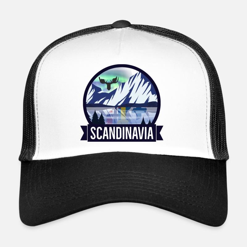 Nordische Landschaft mit Nordlichtern Trucker Cap
