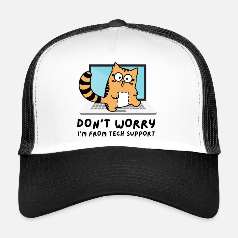 Don't be afraid I'm from Tech Support Admin Cat Trucker Cap