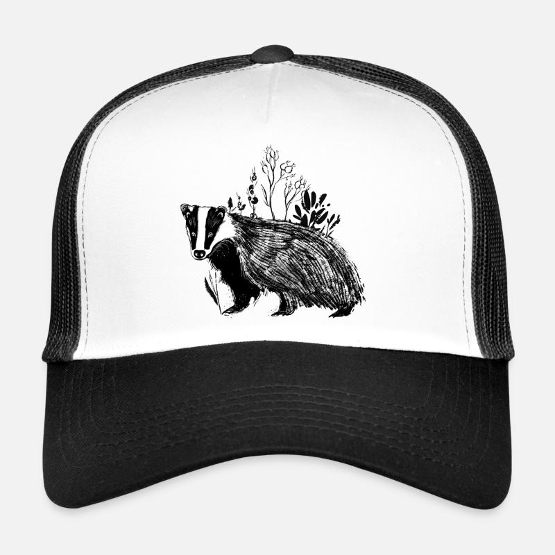 Badger in the Grass - Lined Nature Trucker Cap