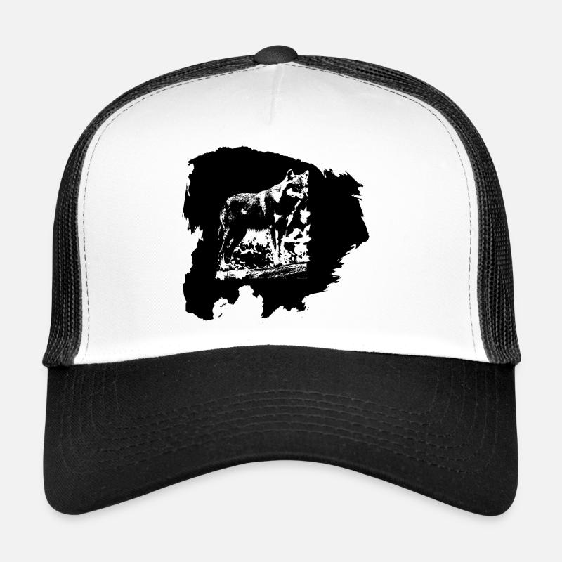 Wolf watching its prey Trucker Cap