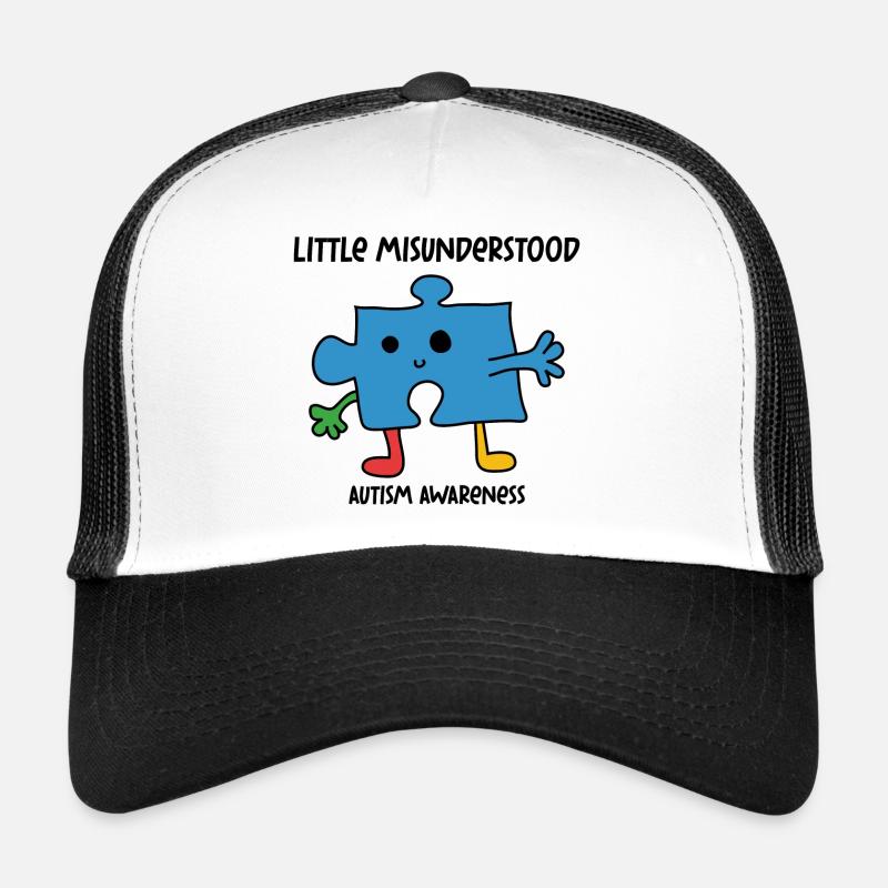 Autisme : Little Misunderstood - Casquette trucker  - blanc/noir