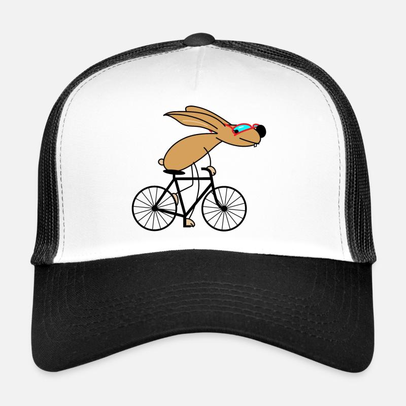 Fahrrad Hase - Trucker Cap - Weiß/Schwarz