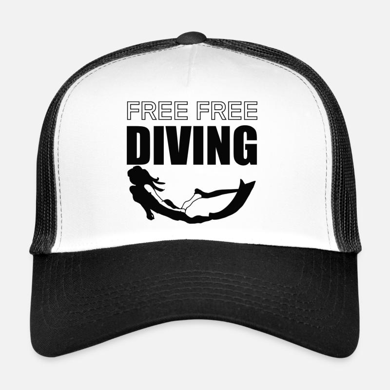 Free Diving - Trucker Cap - Weiß/Schwarz