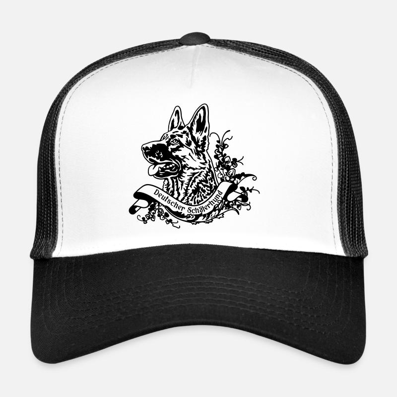 Deutscher Schäferhund an Retro Banner Nr 2 Trucker Cap