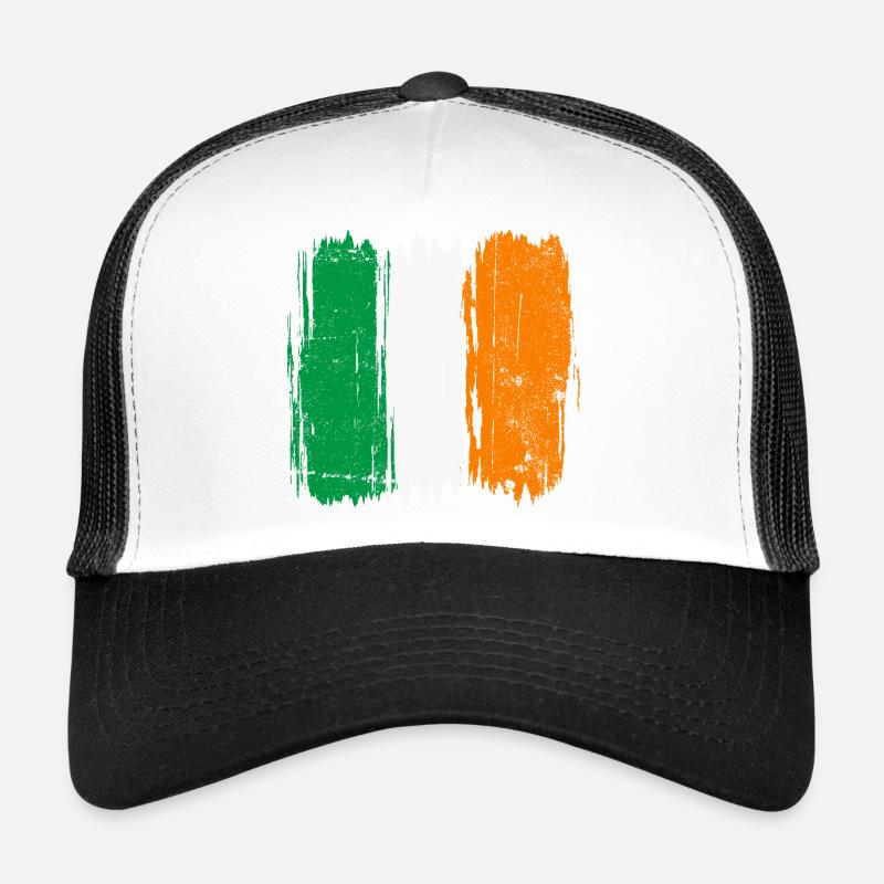 Italian Flag Brush Strokes Trucker Cap